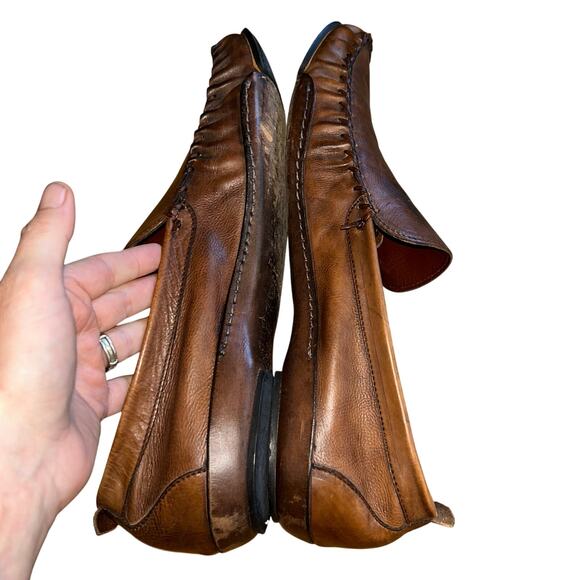 To Boot New York Shoes Mens Size 13 Brown Leather Driving Loafer Slip On - Picture 2 of 9